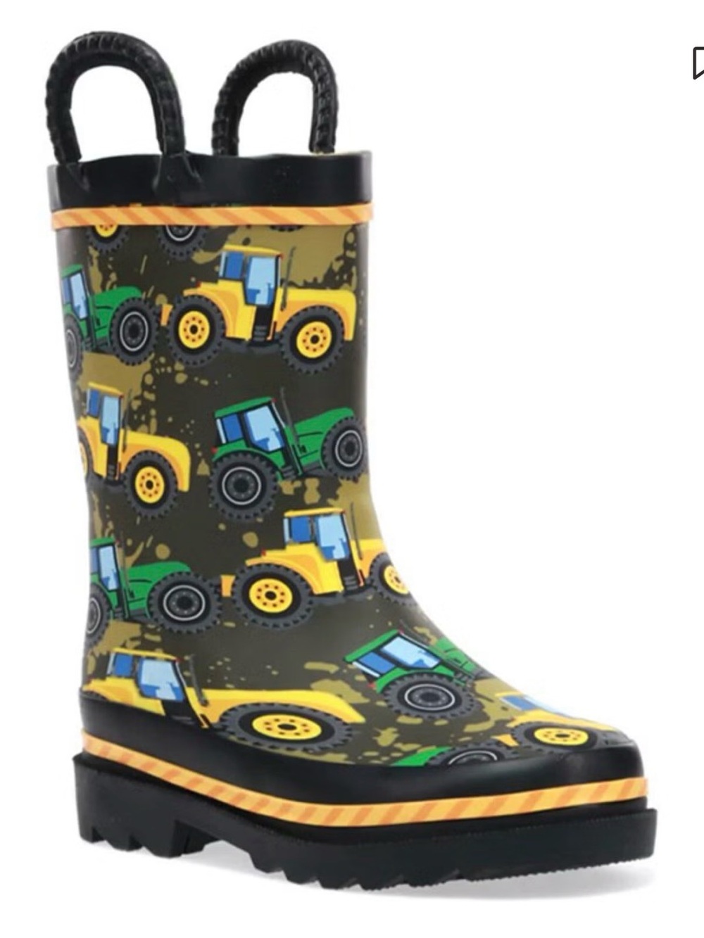 Western Chief Kids' Green & Yellow Tractor Rain Boots